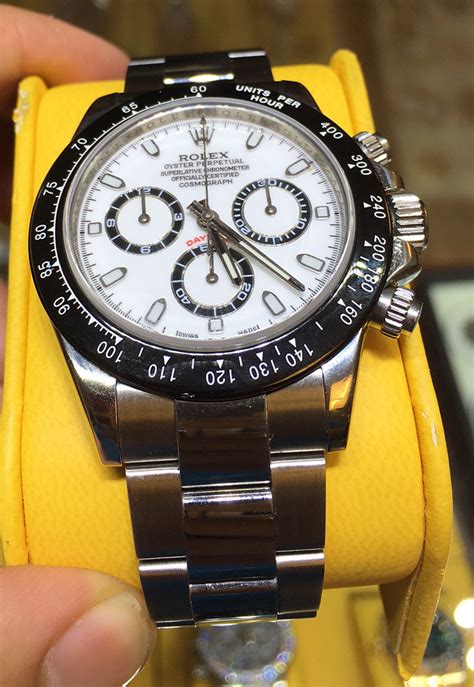 rolex daytona black or white face|Rolex daytona 116520 black.